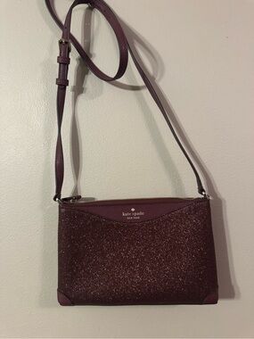 kate spade Plum Glitter Crossbody Bag